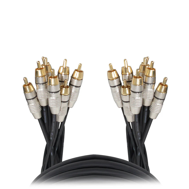 PROX-XC-8RCA10 - ProX XC-8RCA10 10' FT Premium 8 Channel Snake 8x RCA Male to 8x RCA Male Cable