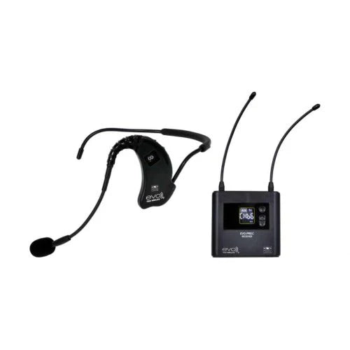 Galaxy Audio EVO-PE0P1 EVO True Wireless Headworn Mic and One EVO Receiver: Evo Water Resistant Headset Mic with charging cable, 1 EVO Portable Diversity Receiver , 15 UHF Frequencies 470-490 MHz