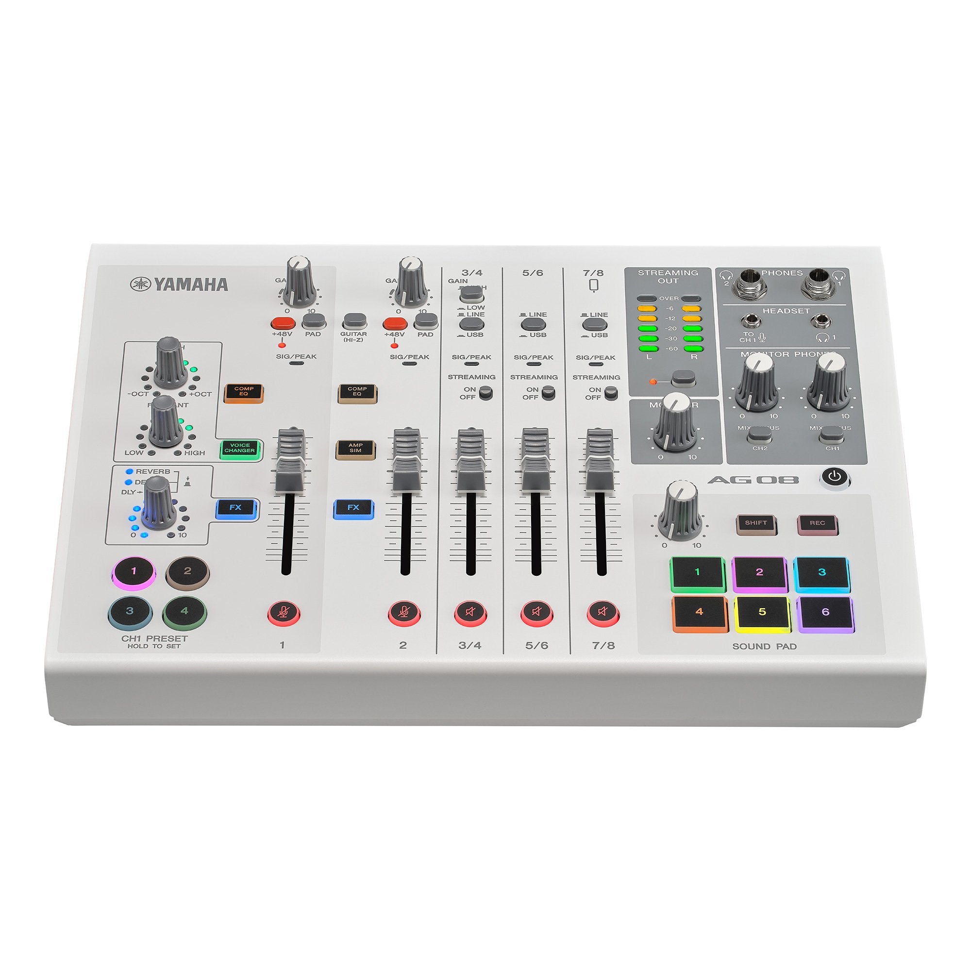 YAMAHA AG08W (WHITE)  - Live Streaming Mixer