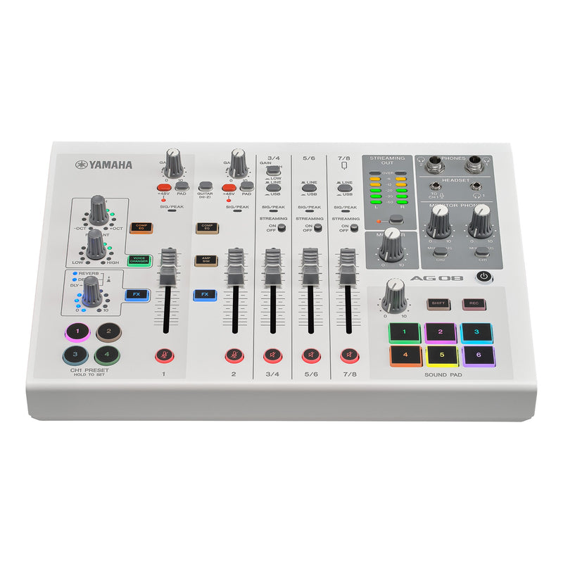 YAMAHA AG008W (WHITE)  - Live Streaming Mixer