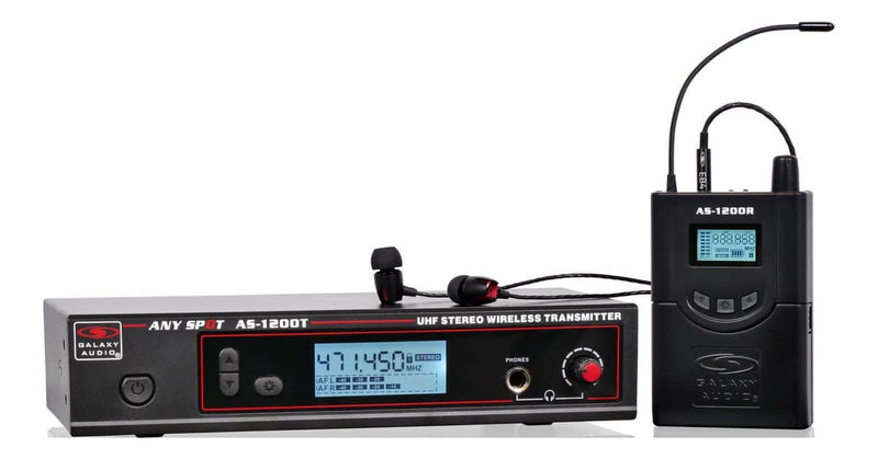 Galaxy Audio AS-1200D - AS-1200 210 Channel Stereo Wireless Personal In-Ear Monitor System