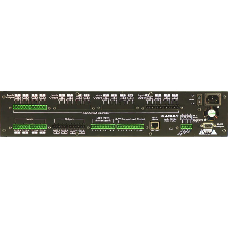 ASHLY ne24.24M 4x8 - Ashly NE24.24M 4X8 Audio Matrix Processor with Tamper-Proof Operation and System Software for Windows
