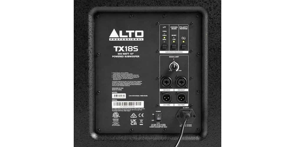 ALTO TX18S - 900W 18-inch DSP-Enhanced Powered Subwoofer