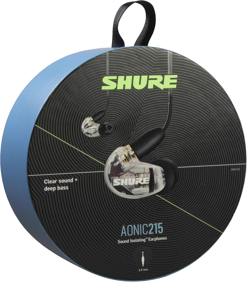 Shure AONIC 215 Wired Sound Isolating Earbuds - In ear compatible iOS & Android