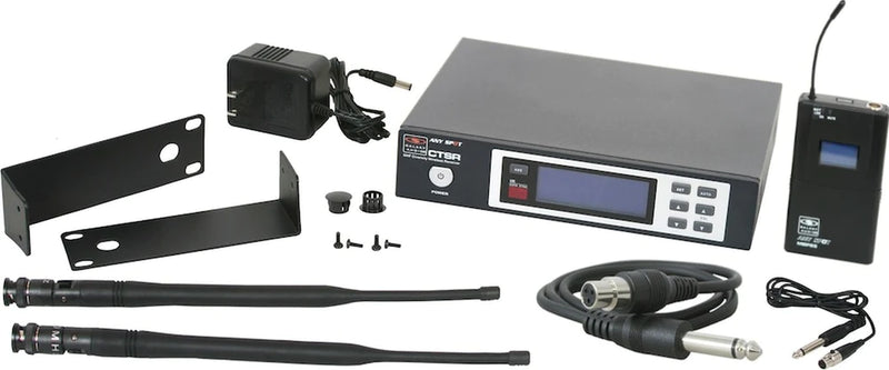 Galaxy Audio CTSR/85LV CTS/85LV LAV SYSTEM: 920 channels; contains 1 CTSR Receiver, MBP85 Transmitter, U\ni-directional lavalier mic (AS-LV-U3BK), rack ears