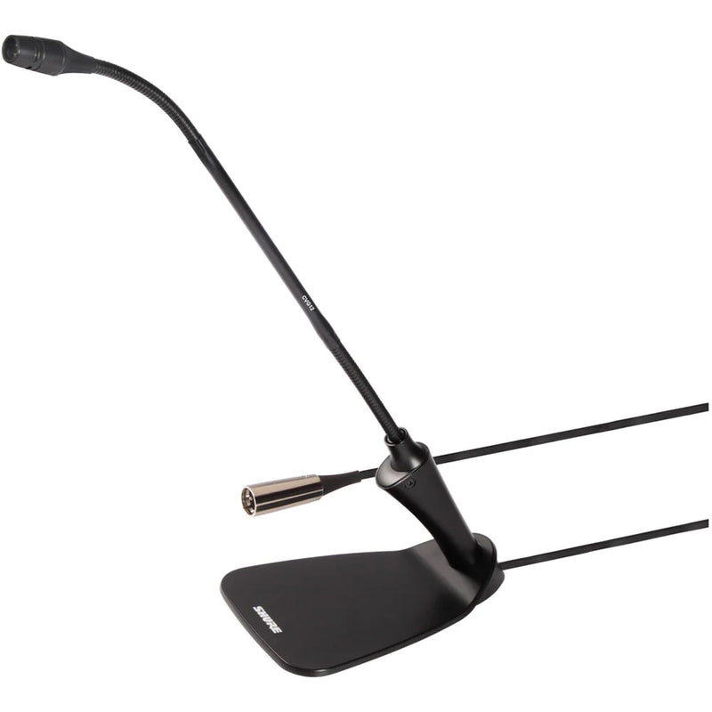 Shure CVG12D-B/C Microphone Gooseneck - Shure CVG12D-B/C 12" Gooseneck Condenser Mic with Integrated Desktop Base