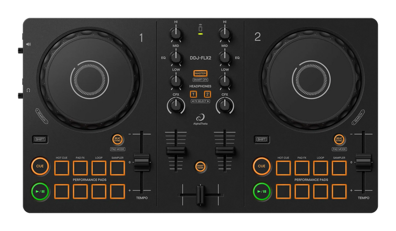 ALPHA TETA  DDJ-FLX2 - Compact 2-Channel DJ Serato  - rekordbox controller.