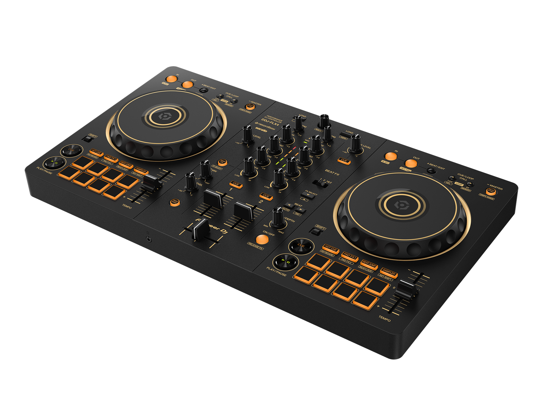 PIONEER DDJ-FLX4 -  Portable 2-Channel rekordbox DJ and Serato Controller