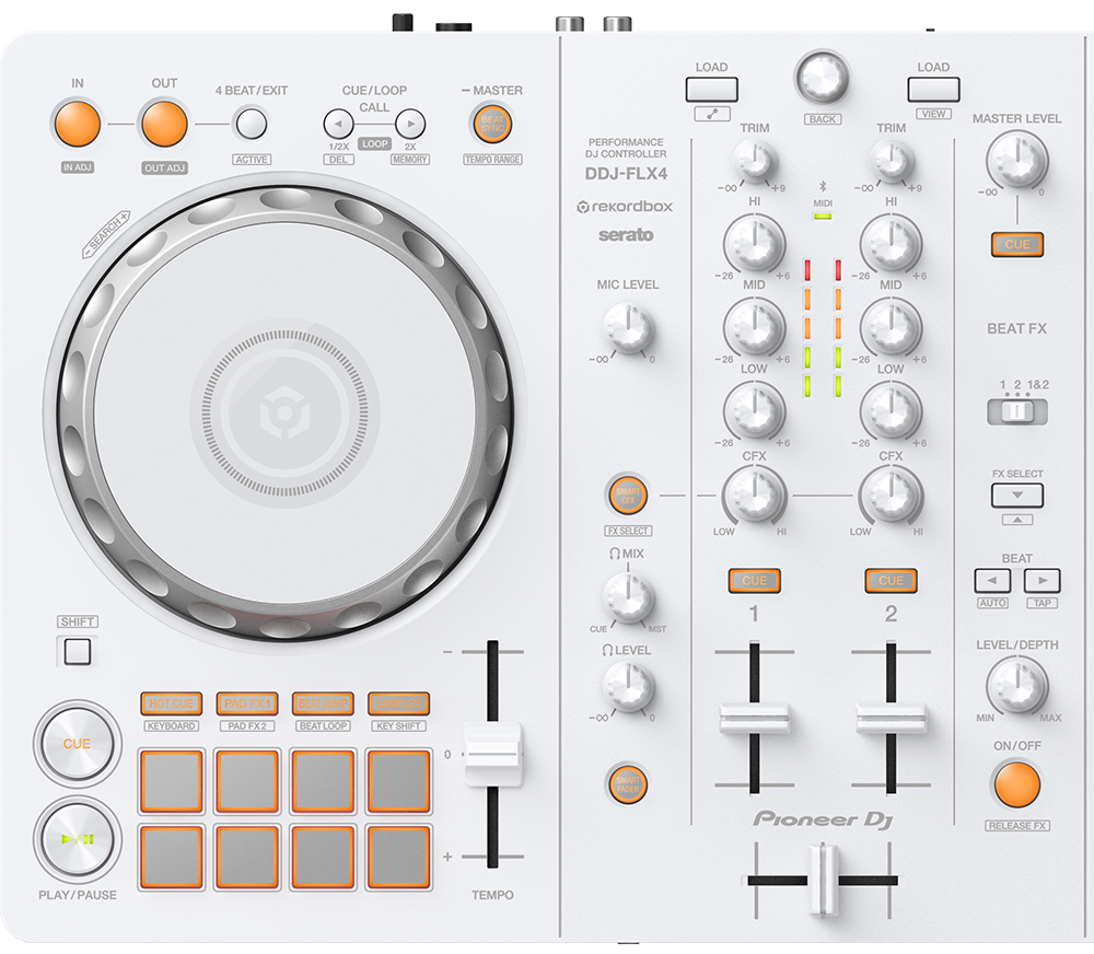 PIONEER DDJ-FLX4W-  Portable 2-Channel rekordbox DJ and Serato Controller