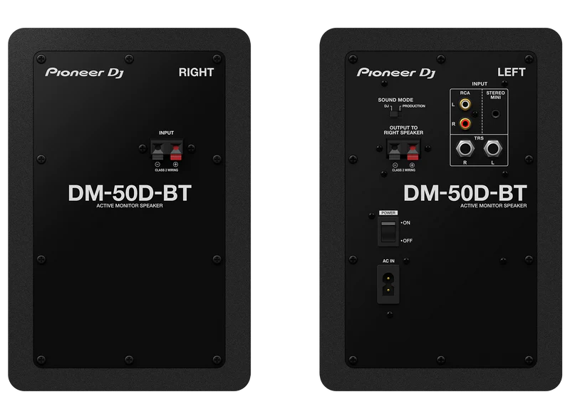 PIONEER DJ DM-50D-BT  (Bluethoot Powered monitor PAIR Black or White)