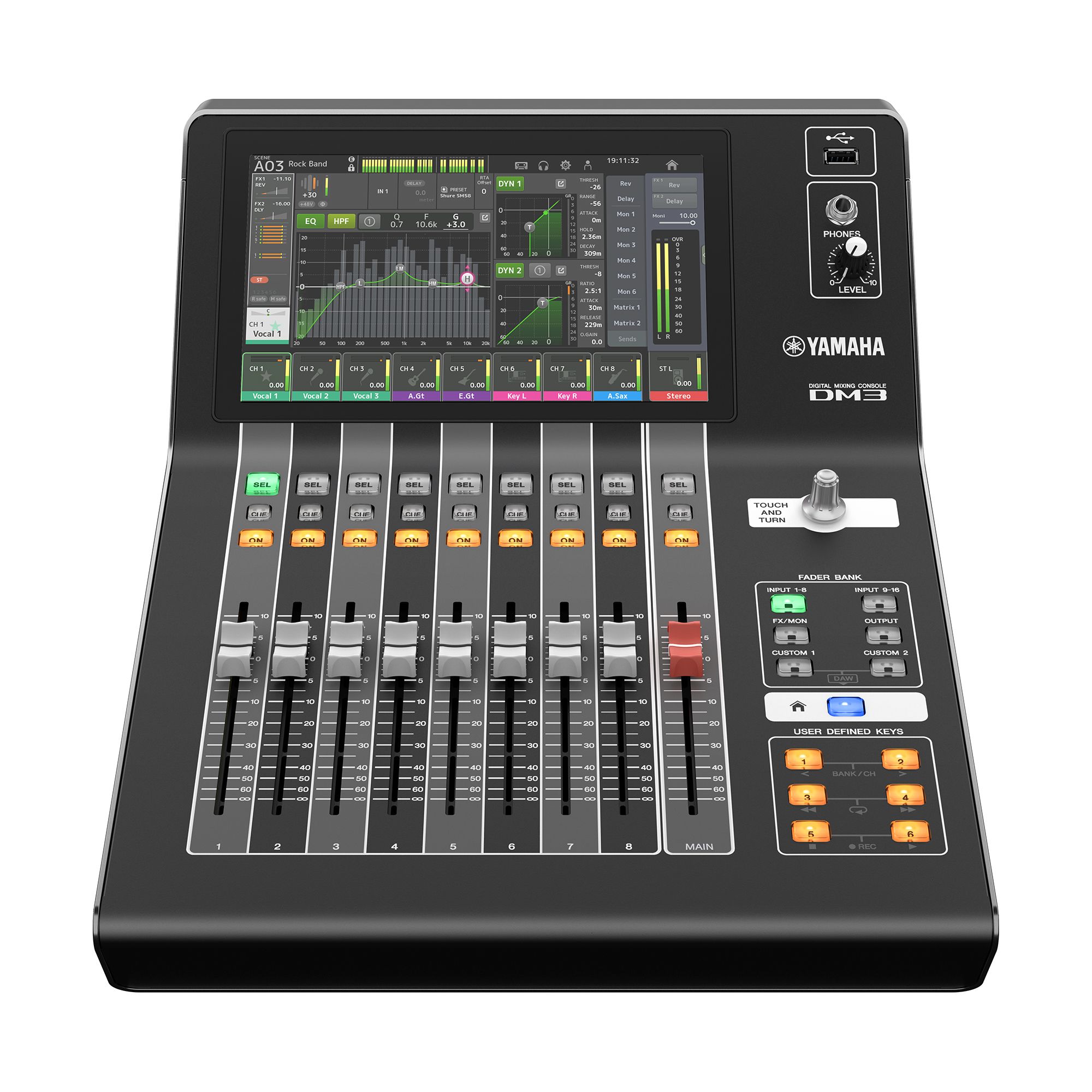 YAMAHA DM3 - 16 x 16  Digital mixer With DANTE