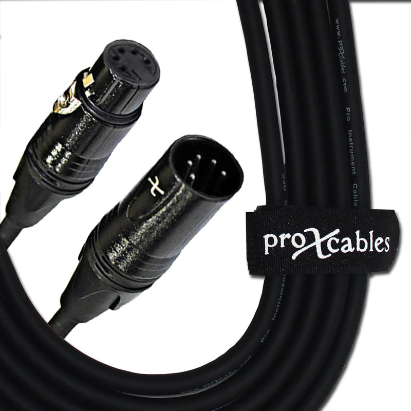 PRO-X- XC-5PDMX03 - ProX XC-5PDMX03 3 Ft. DMX XLR5-M to XLR5-F High Performance Cable