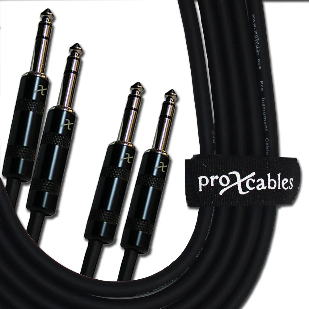PRO-X- XC-DTRS03 - ProX XC-DTRS3 Balanced Dual 1/4" TRS to Dual 1/4" TRS High Performance Audio Cable - 3 Ft.