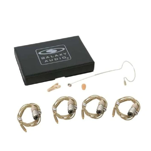 Galaxy Audio ESM8-UBG-4AT EARSET MIC 4 AT CABLES : Single ear headset,beige, Uni-directional mic, 7mm element, wired for 2nd Gen AT models, 4 cables included