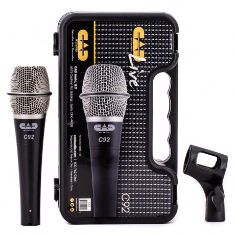 CAD AUDIO C92 Prem Cardi Condenser Handheld Ft.TrueFlex™ Equitek Caps - CAD C92 Cardioid Condenser Handheld Vocal Microphone