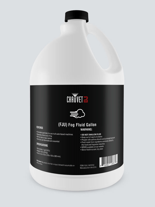 CHAUVET FJU Gallon - High Performance Fog Fluid (FJU) - Chauvet DJ FJU Fog Liquid Fog Juice Gallon