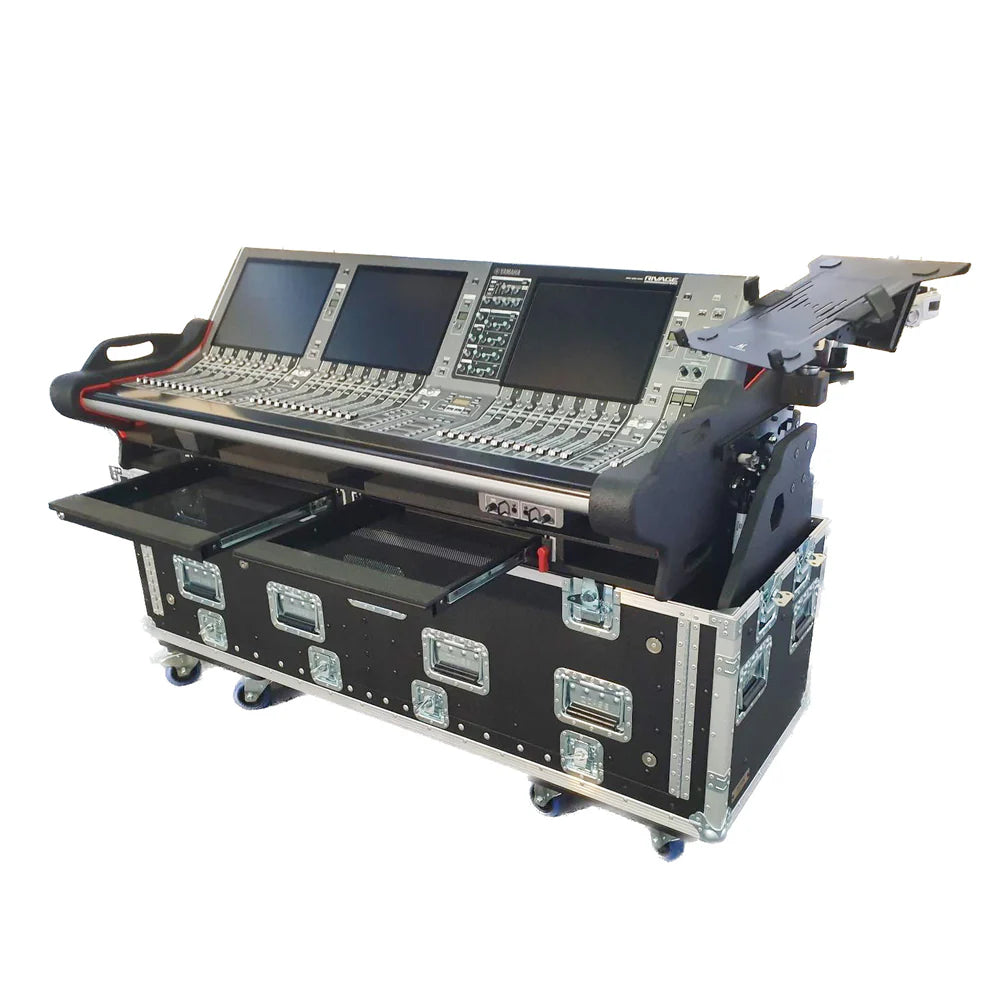 PRO-X- XZF-YPM5 RIVAGE D2X1U - ProX XZF-YPM5 RIVAGE D2X1U Detachable Retracting Hydraulic Lift Case for Yamaha PM5 Rivage Console