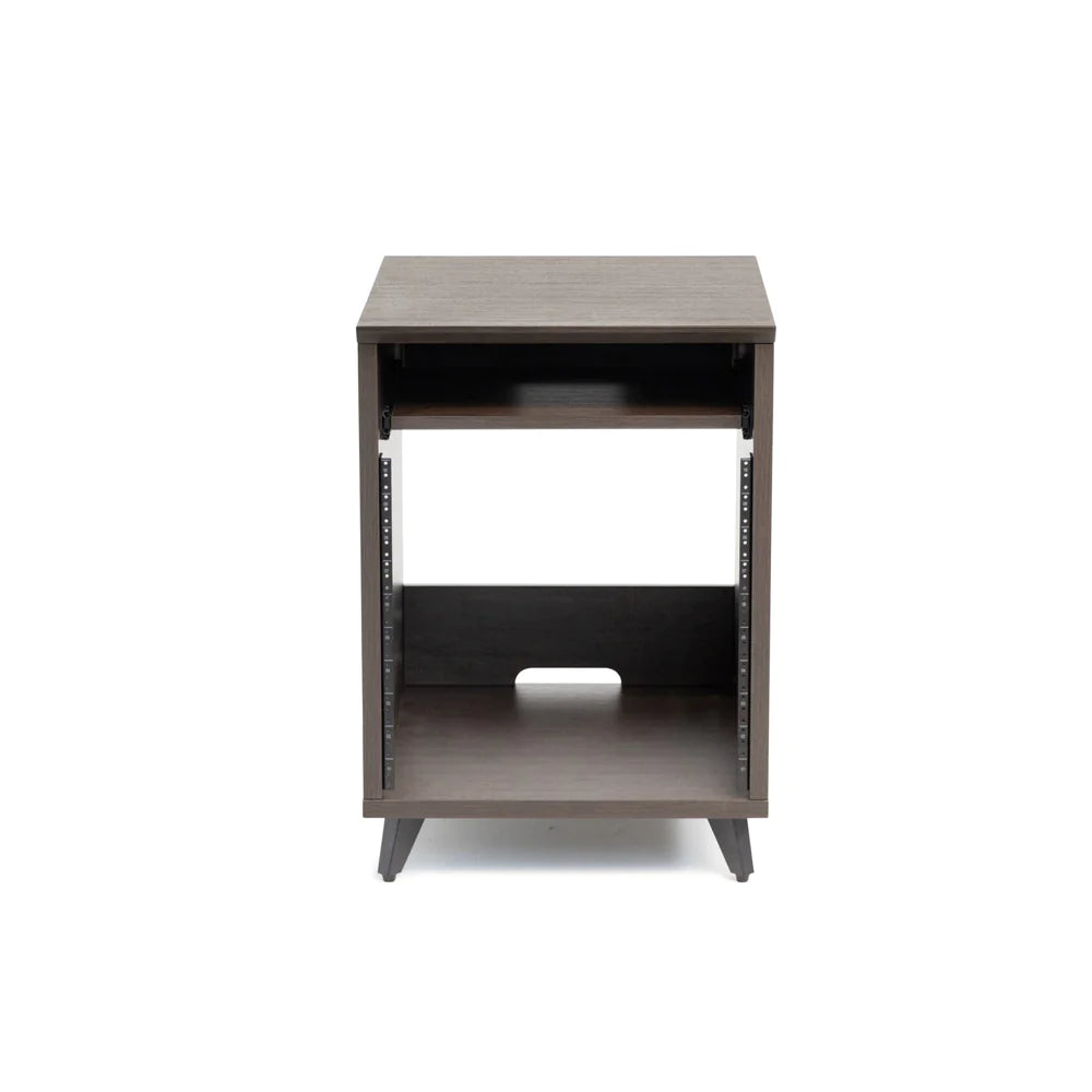 GATOR GFW-ELITEDESKRK-BRN Elite Furniture Series 10U Studio Rack Table in Dark Walnut Finish