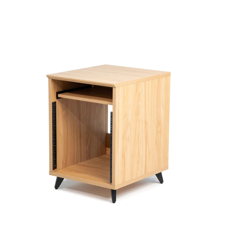 GATOR GFW-ELITEDESKRK-MPL Elite Furniture Series 10U Studio Rack Table in Natural Maple Matte Finish