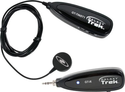 Galaxy Audio GT-INST-1 TREK HEADSET WIRELESS: 2.4GHz Mini wireless headset system, headset mic w/transmitter, receiver, 1/8" connection cable, carry pouch