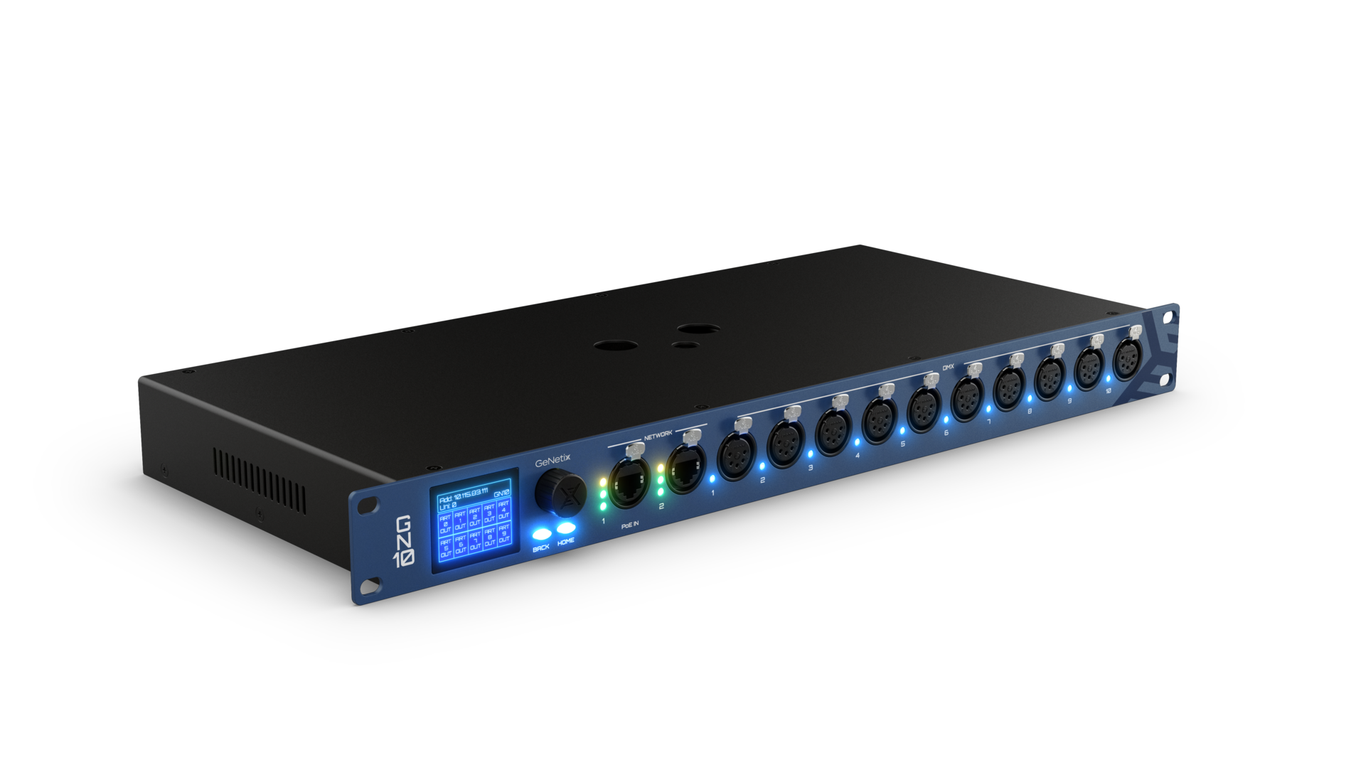 Chamsys GENETIX-GN10 - universal interface supports Art-Net, sACN, RDM and like all GeNetix nodes