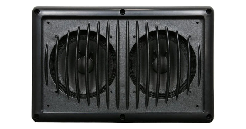 Galaxy Audio HS-4 HOT SPOT PERSONAL MONITOR: 2-1/4" inputs wired in parallel, high impact ABS plastic, two 5" ceramic Ferro Fluid cooled driver, Mic Stand mountable, 150Hz-18kHz, 100 watts cont. power