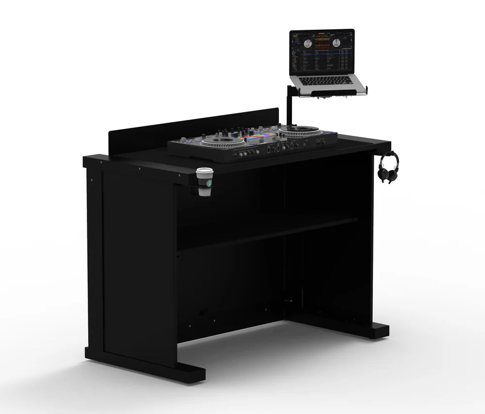 PRO-X- XFH-HUMPTER B3 BLK - ProX XFH-HUMPTERB3BLK - Humpter B3 Quick Folding DJ Controller Turntable CD-J Facade Table Workstation by Humpter (Black Finish)