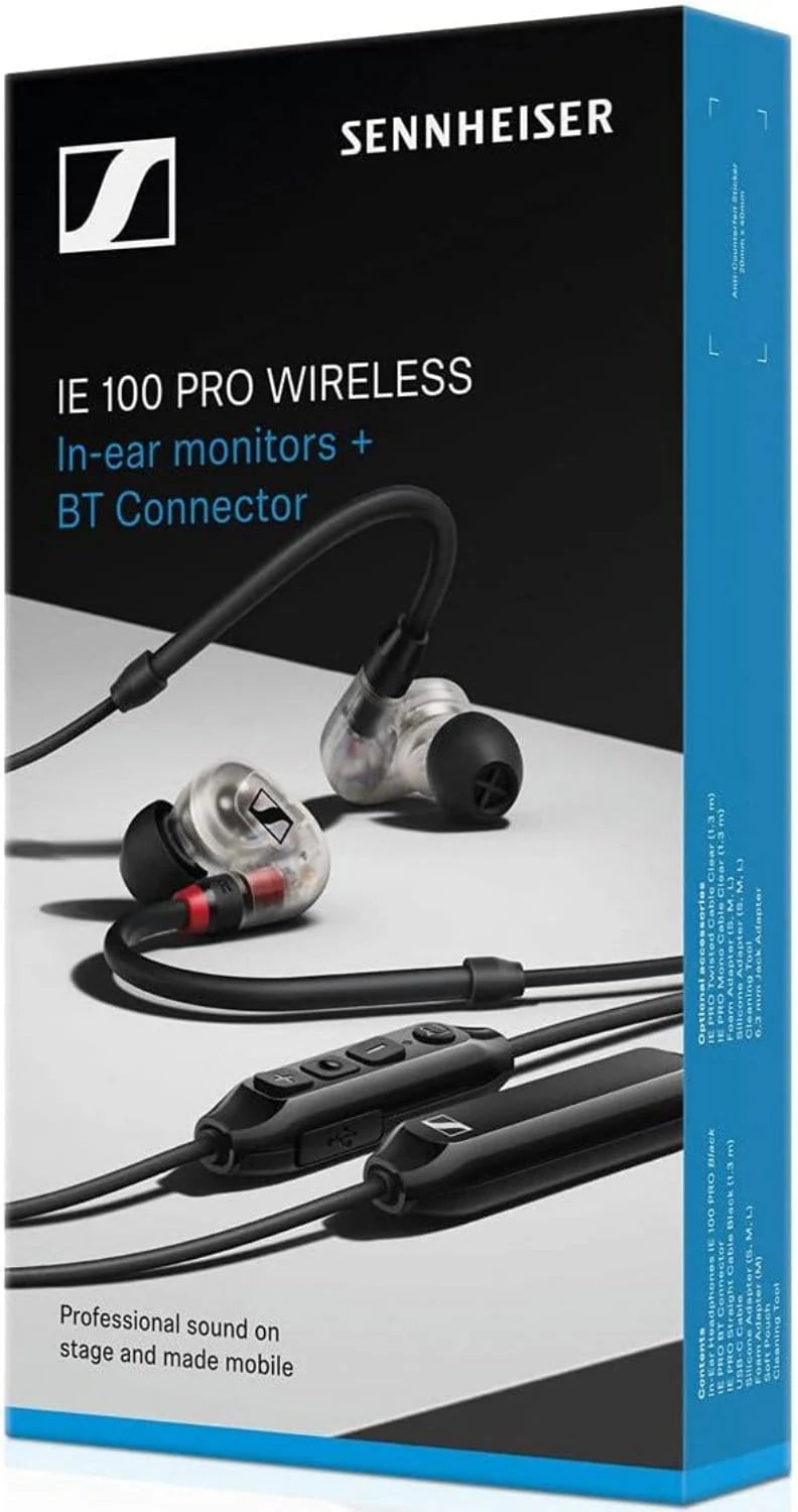 SENNHEISER IE 100 PRO WIRELESS - 2 in 1 combo in-ear monitoring headphones with Bluetooth module for wireless use