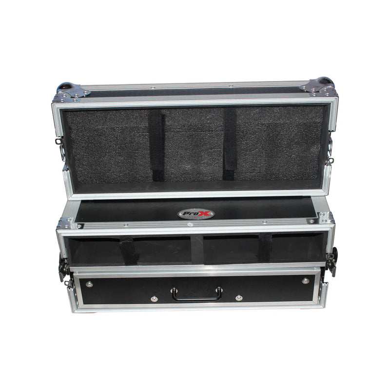 PRO-X- XS-2WM2DR - ProX XS-2WM2DR Wireless Mic case features 2 capacity as well as hand held mic storage w/ 1 drawer