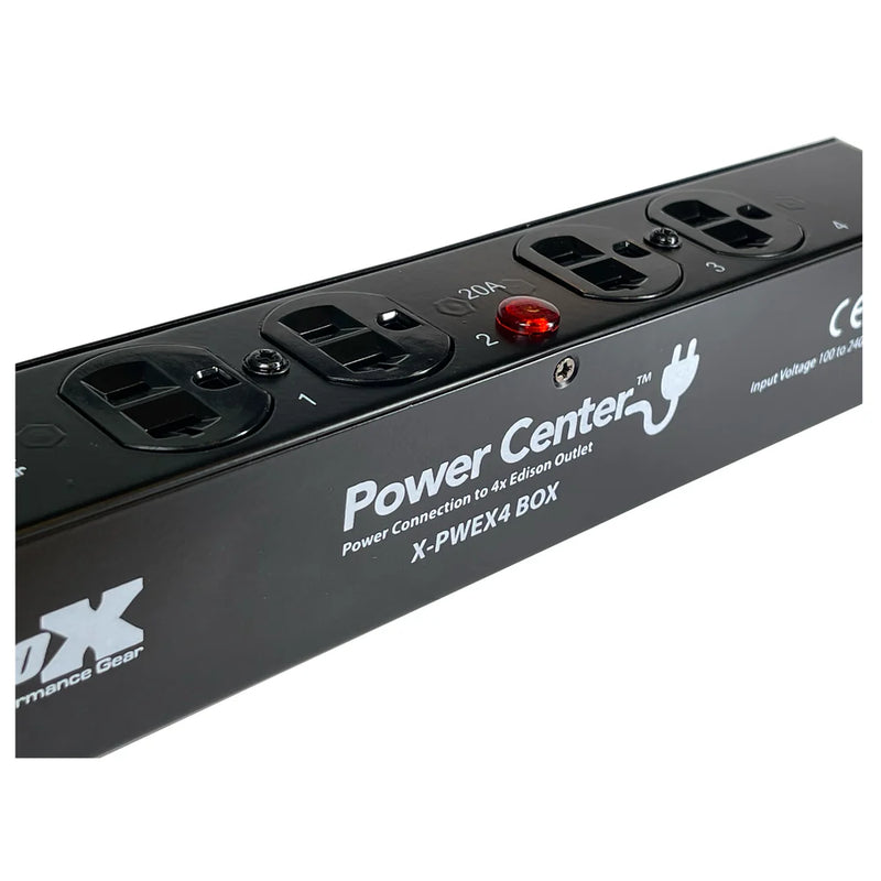 PRO-X- X-PWEX4 BOX - ProX X-PWEX4 BOX Power Connector to 4-Way Edison Power Outlet