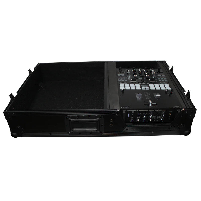 PRO-X- XS-TMC1012WBL - ProX XS-TMC1012WBL Flight Case for Single Turntable In Battle Mode & 10 Inch or 12 Inch Mixer | Black on Black