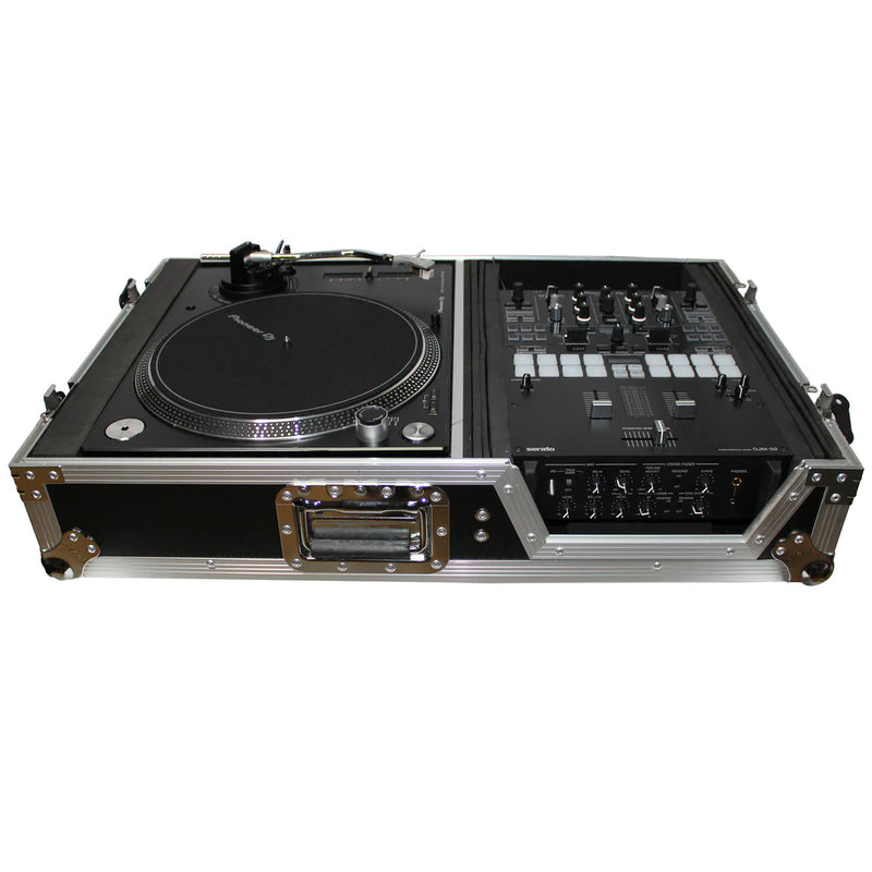 PRO-X- XS-TMC1012W - ProX XS-TMC1012W Flight Case for Single Turntable In Battle Mode & 10 Inch or 12 Inch Mixer