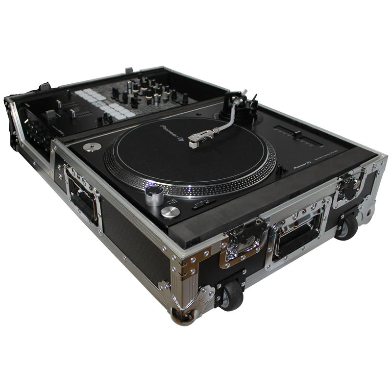 PRO-X- XS-TMC1012W - ProX XS-TMC1012W Flight Case for Single Turntable In Battle Mode & 10 Inch or 12 Inch Mixer