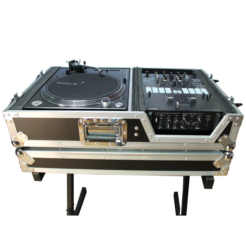 PRO-X- XS-TMC1012W - ProX XS-TMC1012W Flight Case for Single Turntable In Battle Mode & 10 Inch or 12 Inch Mixer