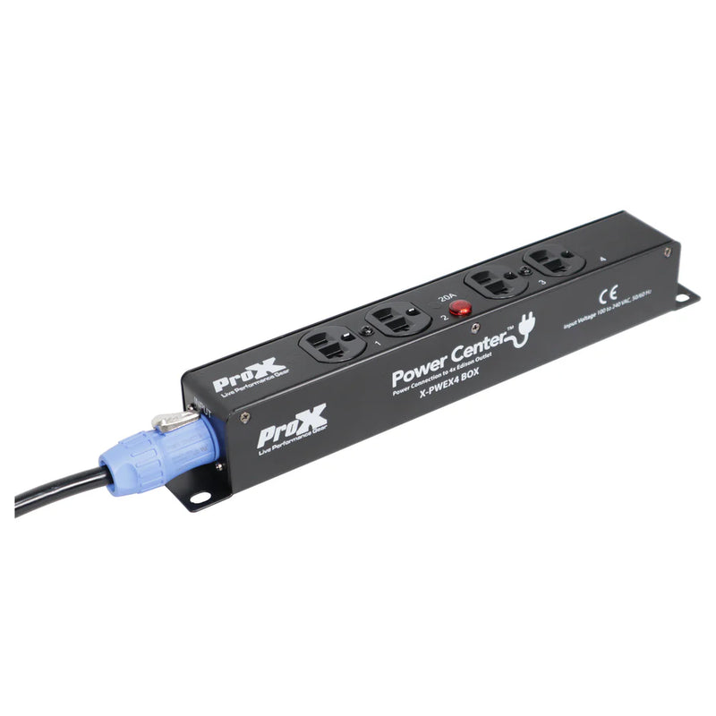 PRO-X- X-PWEX4 BOX - ProX X-PWEX4 BOX Power Connector to 4-Way Edison Power Outlet