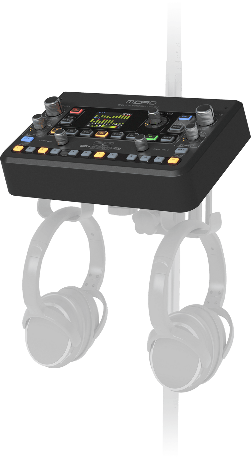 MIDAS DP-48 - Dual 48-Channel Personal Monitor Mixer with SD Card Recorder, Stereo Ambience Microphone and Remote Powering