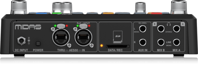 MIDAS DP-48 - Dual 48-Channel Personal Monitor Mixer with SD Card Recorder, Stereo Ambience Microphone and Remote Powering