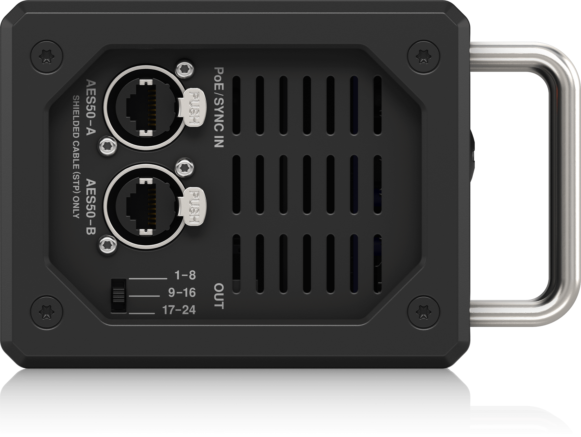 MIDAS DL8 - PoE-Powered 8 Input, 8 Output Stage Box with Midas PRO Microphone Preamplifiers and 2 Powered ULTRANET Monitoring Outputs