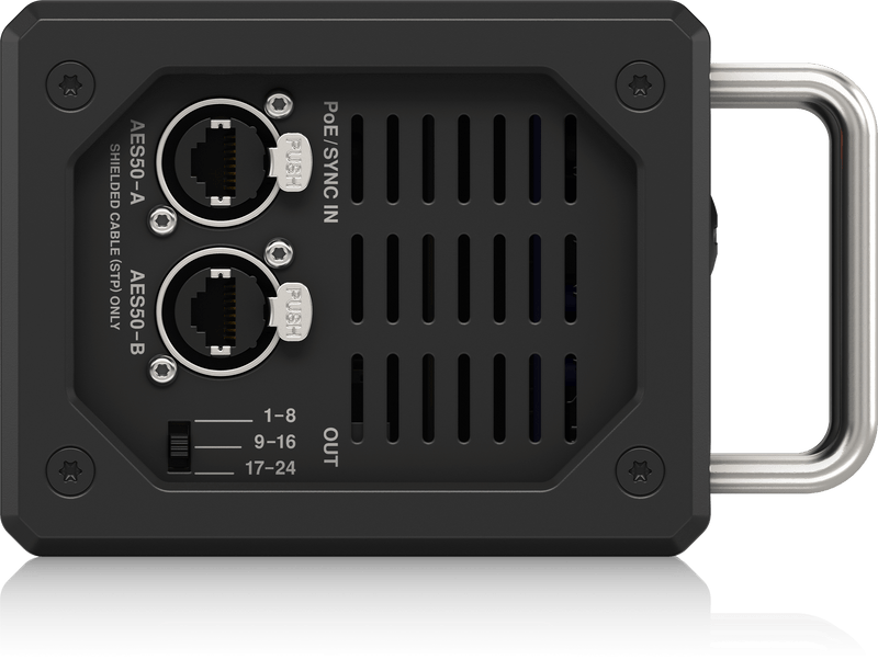 MIDAS DL8 - PoE-Powered 8 Input, 8 Output Stage Box with Midas PRO Microphone Preamplifiers and 2 Powered ULTRANET Monitoring Outputs