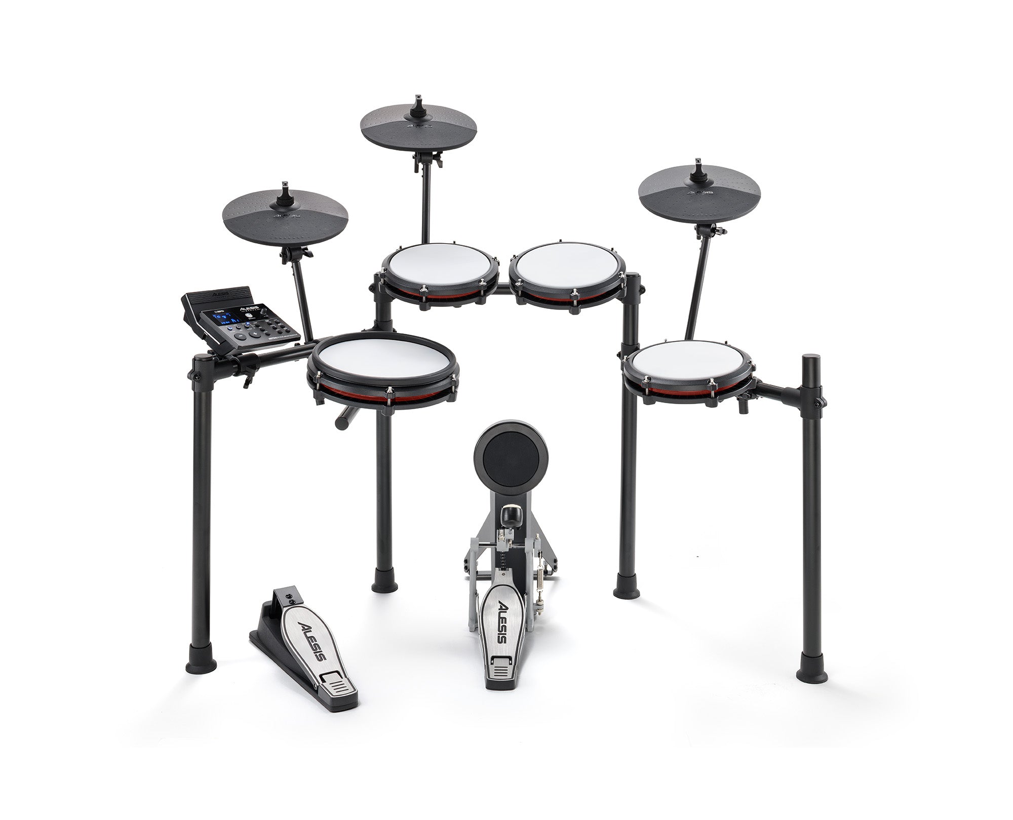 ALESIS NITROMAX KIT - Eight Piece Electronic Drum Kit with Mesh Heads and Bluetooth