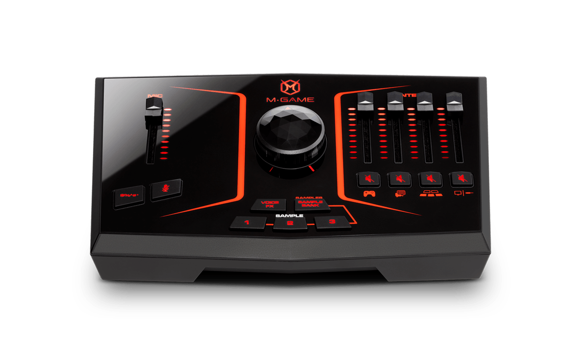 M-AUDIO MGAMESOLO - USB STREAMING MIXER/INTERFACE WITH LED LIGHTING, VOICE EFFECTS AND SAMPLER