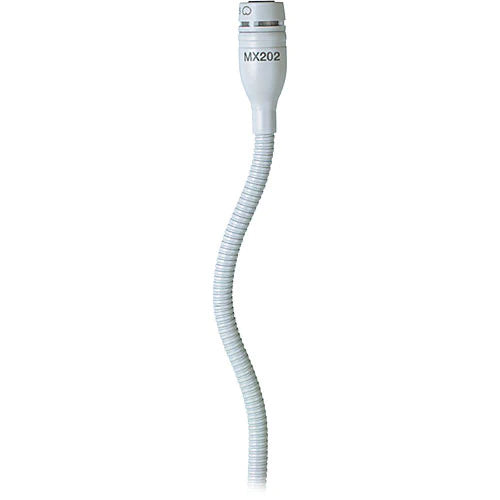 Shure MX202WP-A/C Microphone Overhead - Shure MX202WP-A/C Microflex Plate Mount Overhead Cardioid Mic - White