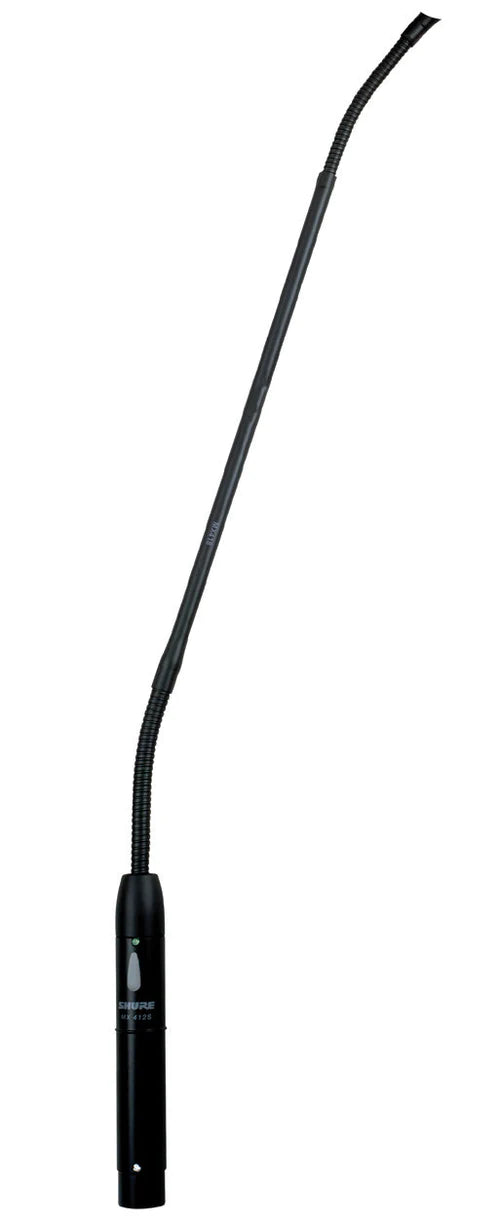 Shure MX418SE/N Microphone Gooseneck - Shure MX418SE/N - 18" Gooseneck with Flange Mount and 10 foot Side Exit Cable (No Microphone Cartridge)