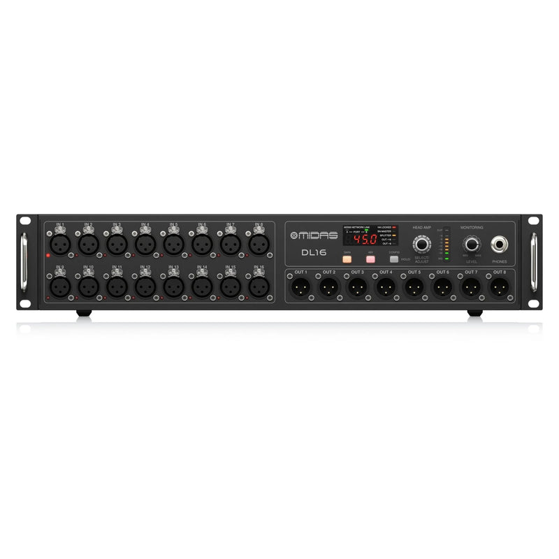 MIDAS DL16 - 16 Input, 8 Output Stage Box with 16 Midas Microphone Preamplifiers, ULTRANET and ADAT Interfaces