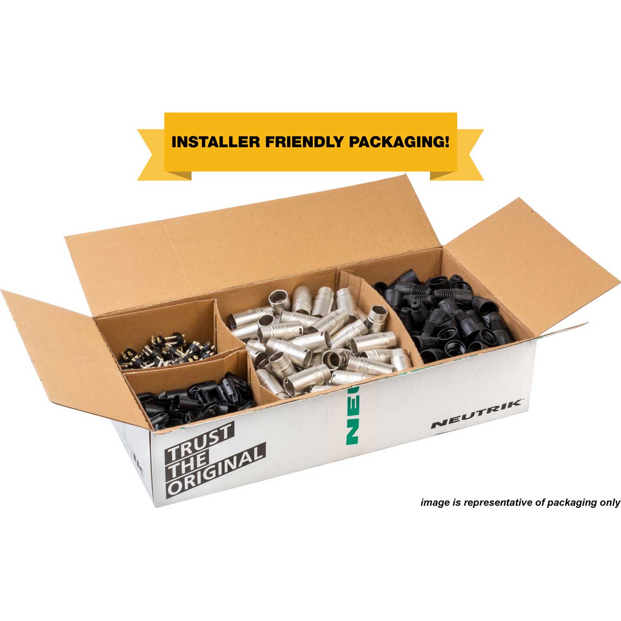 Neutrik NC3MRX (PACK OF 10 Connector XLRM)  3 Pin Nickel Right Angle XLRM with Silver Contacts