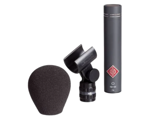 Neumann KM 184 MT Cardioid mic with K 40 capsule, SG 21 BK, WNS 100 - Neumann KM184MT KM 184 Cardioid Miniature Microphone - Black