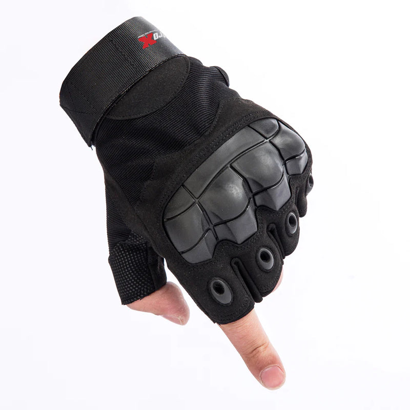 PROX-X-GRIPZ - ProX X-GRIPZ Hard Rubber Knuckle Fingerless Gloves - For Truss and Stage Performance