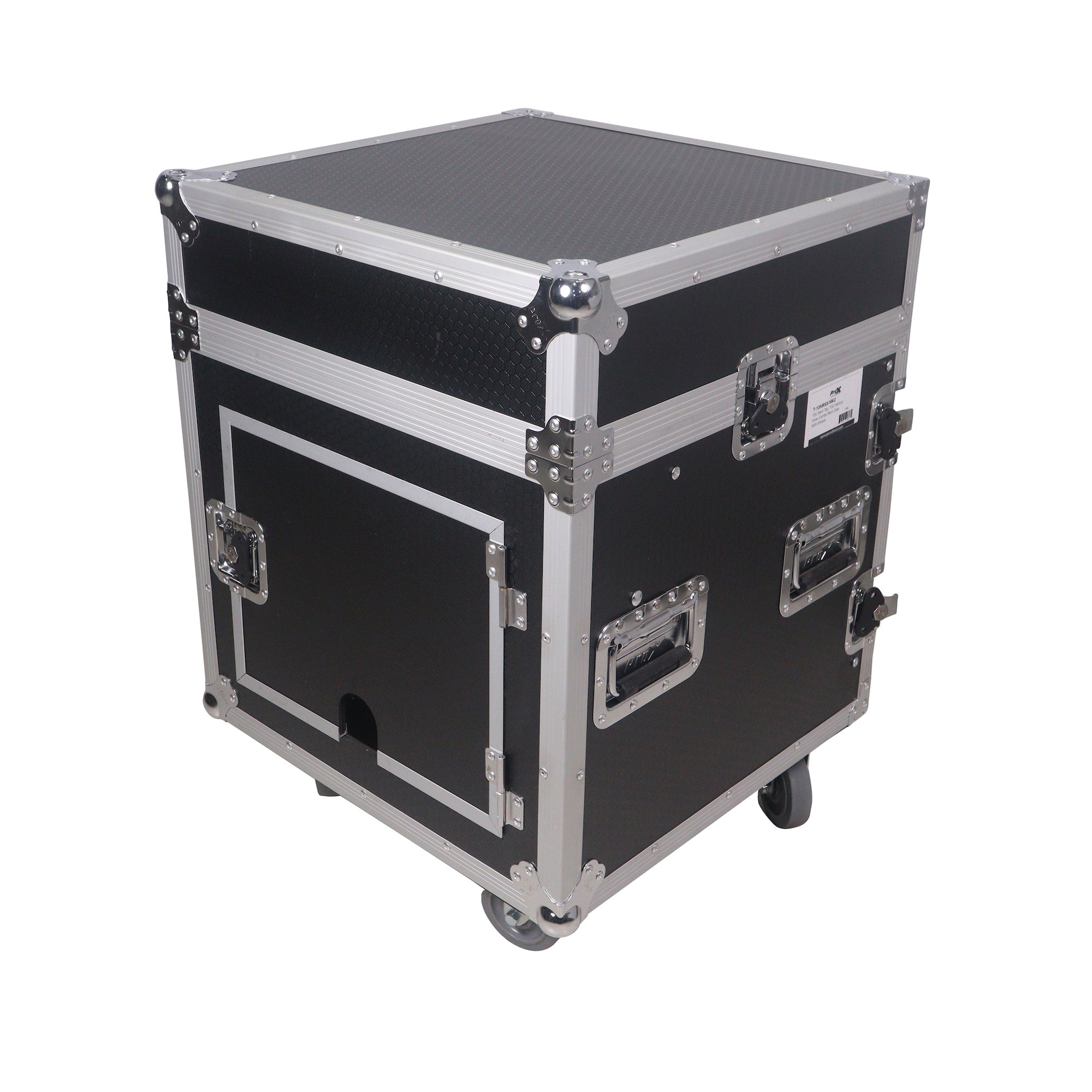 PRO-X- T-12MRLT MK2 - ProX T-12MRLT DJ Combo Flight Case w/ Laptop Shelf Amp Casters