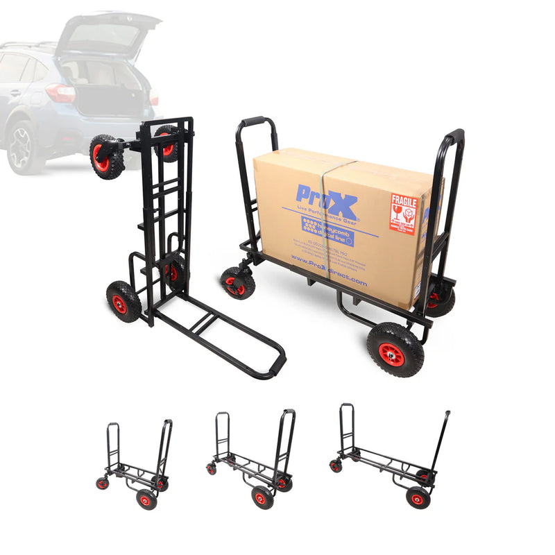 PRO-X- X-ROLLNRUN - ProX X-ROLLNRUN ROLL & RUN Folding 8-in-1 Multi-Cart Rolling Utility Dolly Height Adjustable Rolling Hand Truck