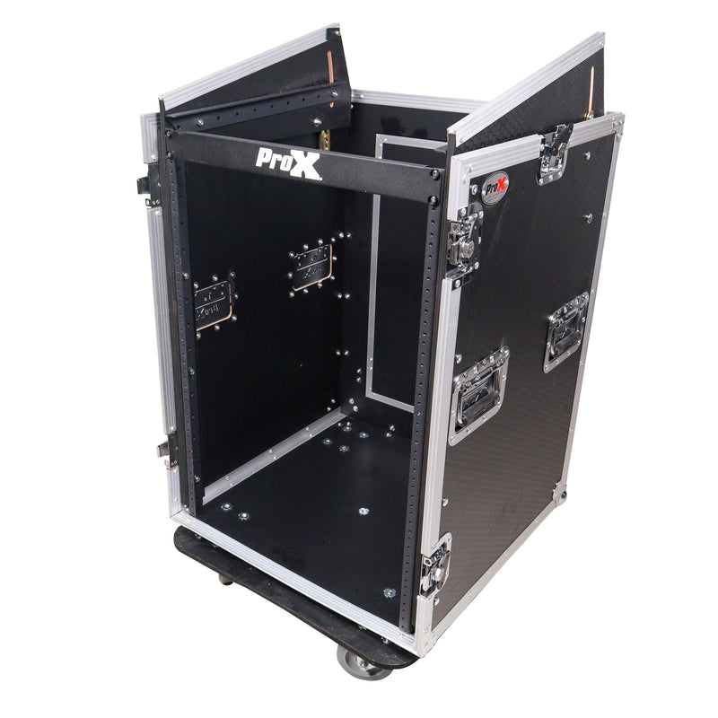 PRO-X- T-16MRLT MK2 - ProX T-16MRLT DJ Combo Flight Case w/ Laptop Shelf